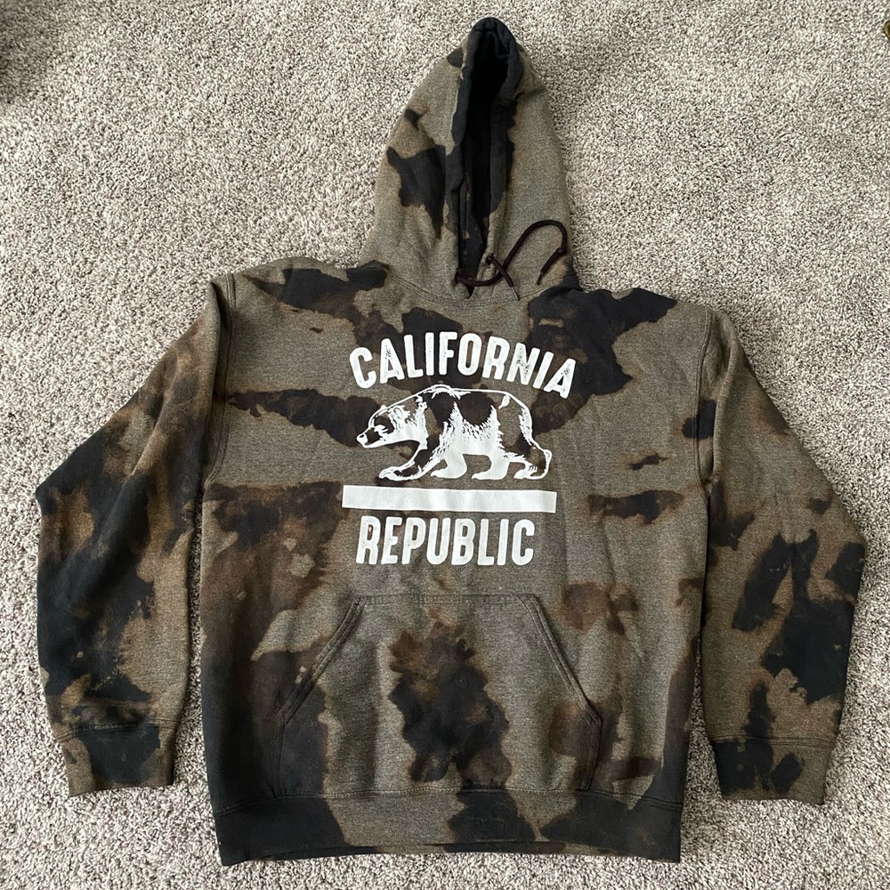 California Republic Bleach Tie Dye Hoodie